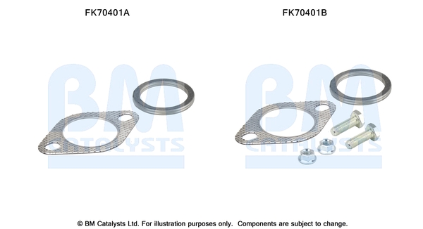 Uitlaat montageset Bm Catalysts FK70401