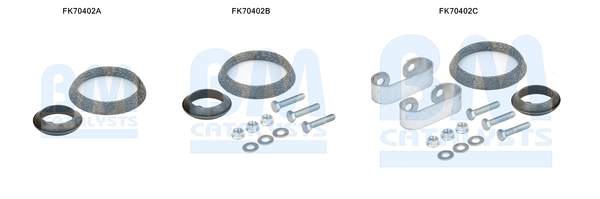 Uitlaat montageset Bm Catalysts FK70402