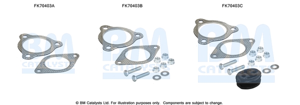 Uitlaat montageset Bm Catalysts FK70403