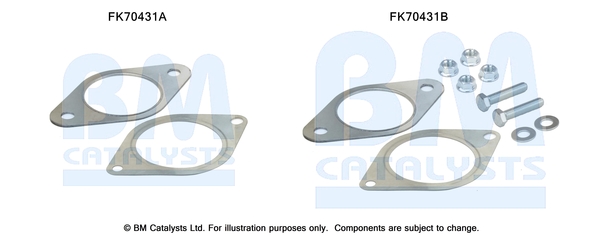 Uitlaat montageset Bm Catalysts FK70431