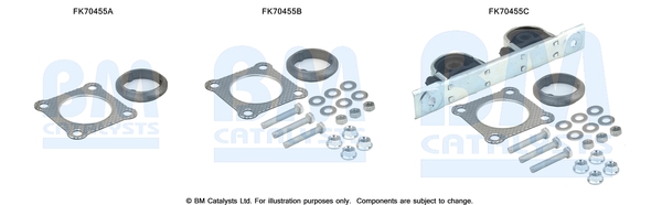 Uitlaat montageset Bm Catalysts FK70455