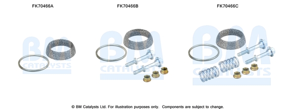 Uitlaat montageset Bm Catalysts FK70466