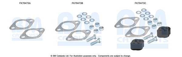 Uitlaat montageset Bm Catalysts FK70473