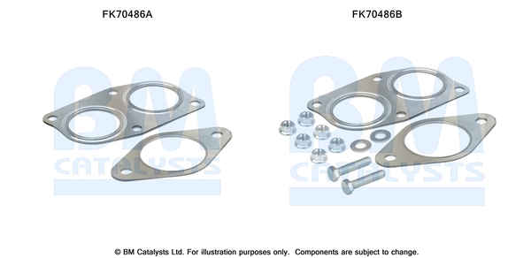 Uitlaat montageset Bm Catalysts FK70486