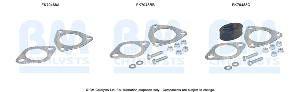 Uitlaat montageset Bm Catalysts FK70488