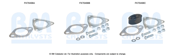 Uitlaat montageset Bm Catalysts FK70498