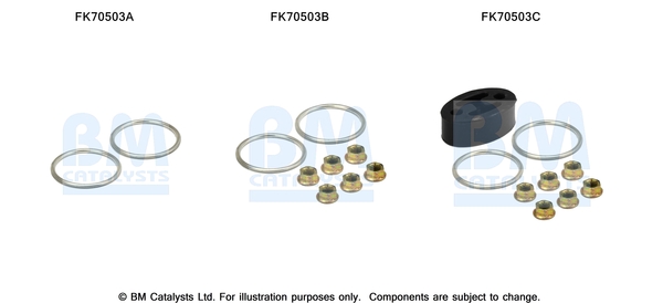 Uitlaat montageset Bm Catalysts FK70503