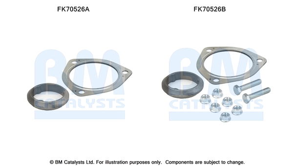 Uitlaat montageset Bm Catalysts FK70526