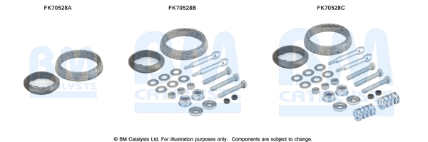 Uitlaat montageset Bm Catalysts FK70528