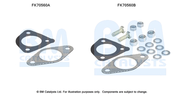 Uitlaat montageset Bm Catalysts FK70560