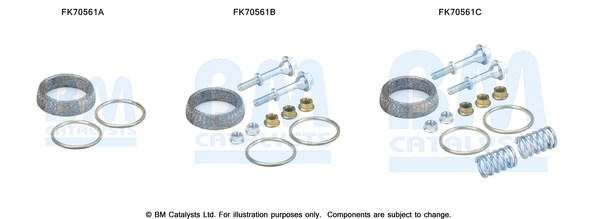 Uitlaat montageset Bm Catalysts FK70561