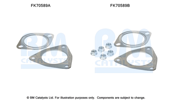 Uitlaat montageset Bm Catalysts FK70589