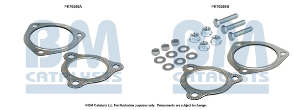 Uitlaat montageset Bm Catalysts FK70599