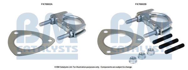 Uitlaat montageset Bm Catalysts FK70602