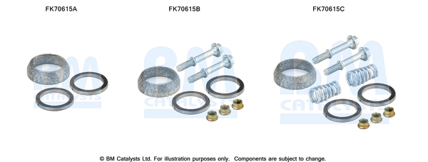 Uitlaat montageset Bm Catalysts FK70615