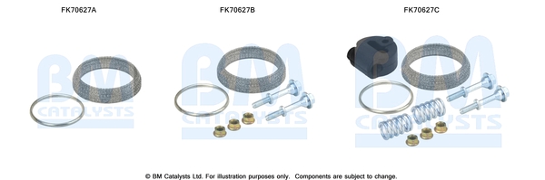 Uitlaat montageset Bm Catalysts FK70627