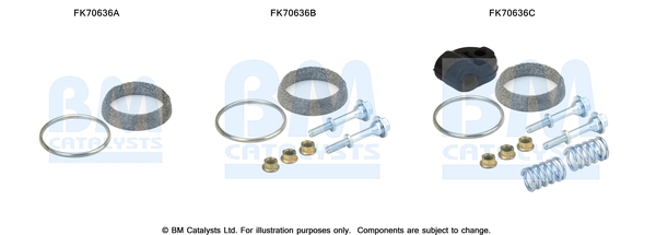 Uitlaat montageset Bm Catalysts FK70636