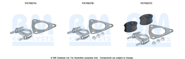 Uitlaat montageset Bm Catalysts FK70637