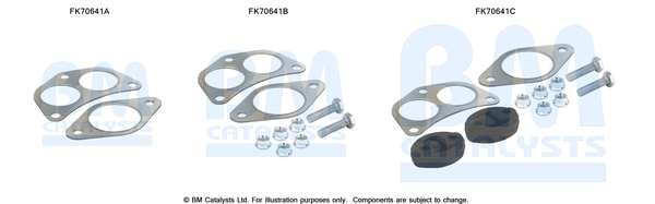 Uitlaat montageset Bm Catalysts FK70641