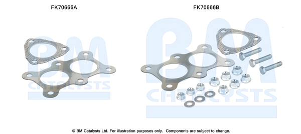 Uitlaat montageset Bm Catalysts FK70666