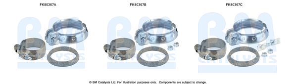 Katalysator montageset Bm Catalysts FK80367