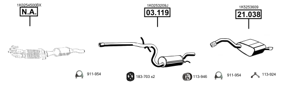 Uitlaatsysteem Asmet SK211040