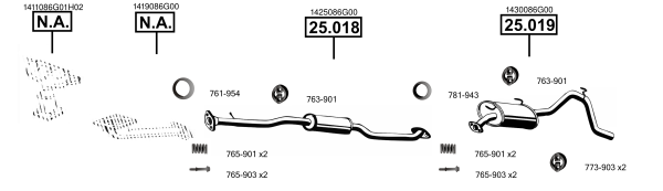 Uitlaatsysteem Asmet SU250530