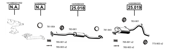 Uitlaatsysteem Asmet SU250540