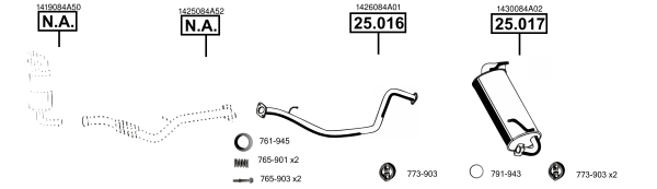 Uitlaatsysteem Asmet SU250610