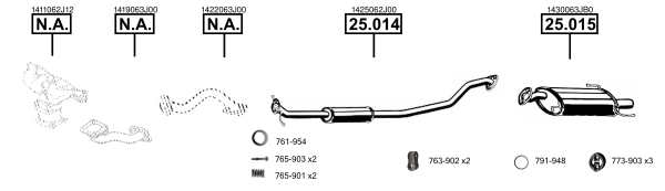 Uitlaatsysteem Asmet SU251680