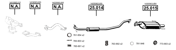 Uitlaatsysteem Asmet SU251690
