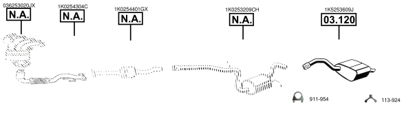 Uitlaatsysteem Asmet VA032766