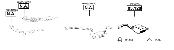 Uitlaatsysteem Asmet VA032840
