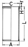 Cilinderbus/voering O-ring Kolbenschmidt 89734190