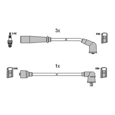 Bougiekabelset Hitachi 134120