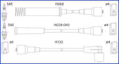 Bougiekabelset Hitachi 134214