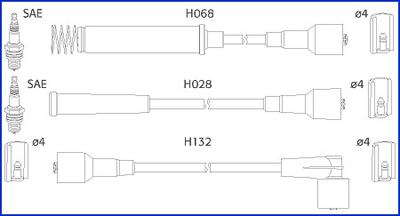 Bougiekabelset Hitachi 134217