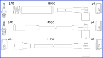 Bougiekabelset Hitachi 134226