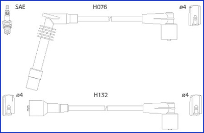 Bougiekabelset Hitachi 134246