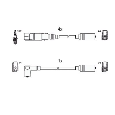 Bougiekabelset Hitachi 134267