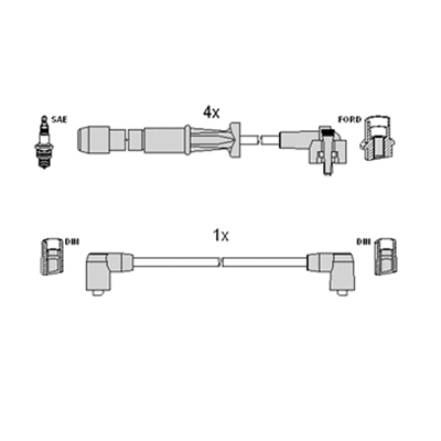 Bougiekabelset Hitachi 134339