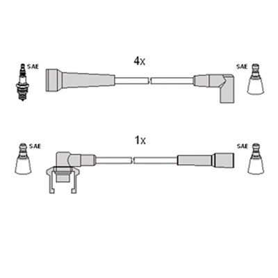 Bougiekabelset Hitachi 134371