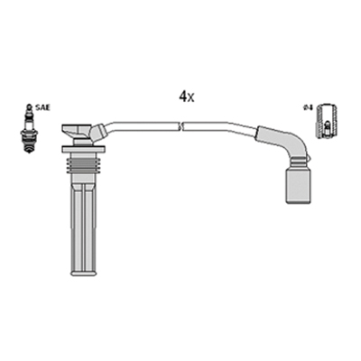 Bougiekabelset Hitachi 134375