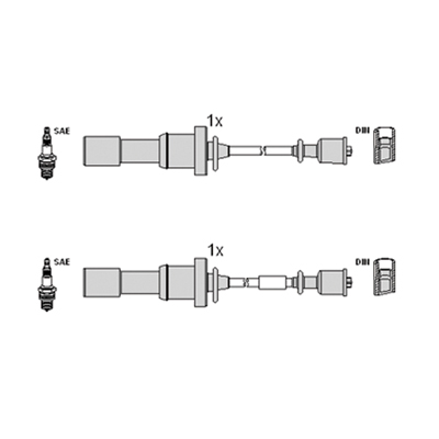 Bougiekabelset Hitachi 134376