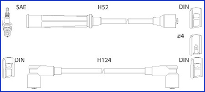 Bougiekabelset Hitachi 134391