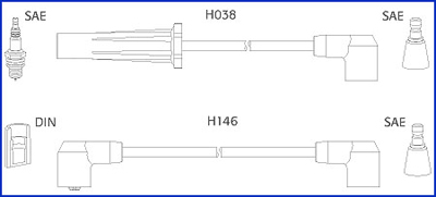 Bougiekabelset Hitachi 134448