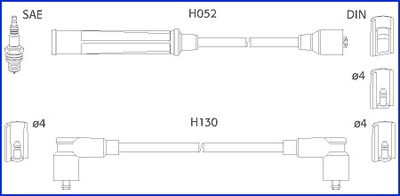 Bougiekabelset Hitachi 134473