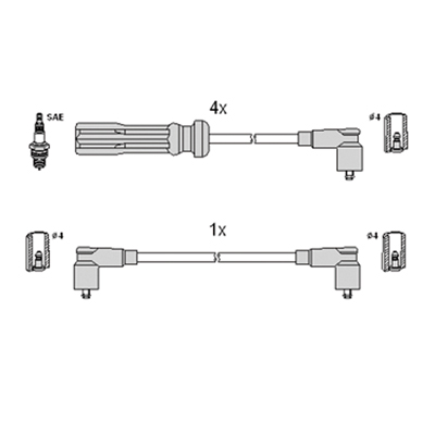 Bougiekabelset Hitachi 134548