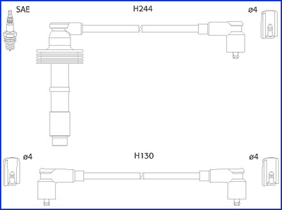 Bougiekabelset Hitachi 134549