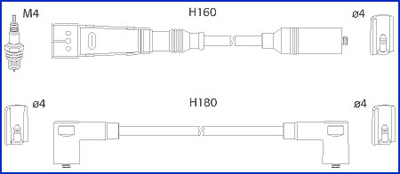 Bougiekabelset Hitachi 134705